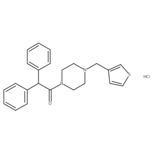 2,2-Diphenyl-1-(4-(thiophen-3-ylmethyl)piperazin-1-yl)ethanone hydrochloride Structure