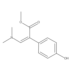 Methyl (E)-3-(dimethylamino)-2-(4-hydroxyphenyl)-2-propenoate结构式