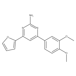 4-(3,4-Dimethoxyphenyl)-6-(furan-2-yl)pyrimidin-2-amine结构式