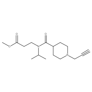 methyl 3-{1-[1-(prop-2-yn-1-yl)piperidin-4-yl]-N-(propan-2-yl)formamido}propanoate结构式
