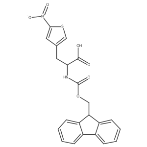 2-({[(9H-fluoren-9-yl)methoxy]carbonyl}amino)-3-(5-nitrothiophen-3-yl)propanoic acid结构式