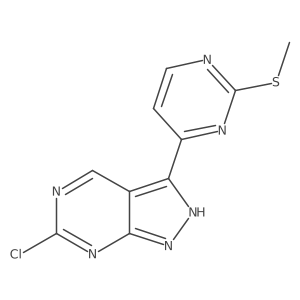 6-Chloro-3-(2-(methylthio)pyrimidin-4-yl)-1H-pyrazolo[3,4-d]pyrimidine结构式