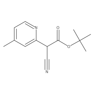 Tert-butyl 2-cyano-2-(4-methylpyridin-2-yl)acetate结构式