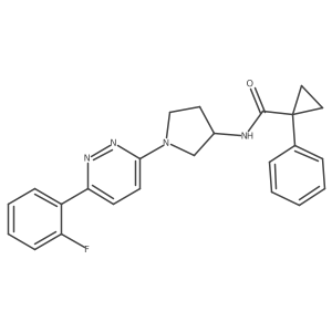 N-(1-(6-(2-fluorophenyl)pyridazin-3-yl)pyrrolidin-3-yl)-1-phenylcyclopropanecarboxamide结构式