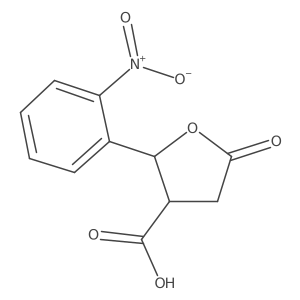 2-(2-Nitrophenyl)-5-oxotetrahydrofuran-3-carboxylic acid结构式