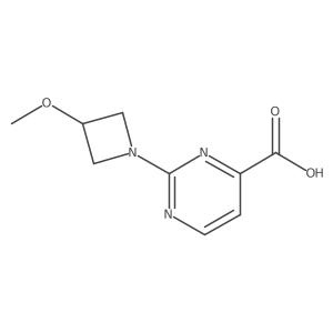 2-(3-Methoxyazetidin-1-yl)pyrimidine-4-carboxylic acid结构式