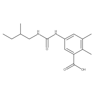 Benzoic acid, 2,3-dimethyl-5-[[[(2-methylbutyl)amino]carbonyl]amino]-结构式
