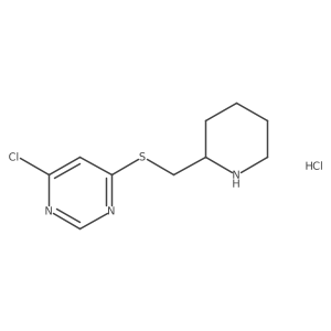 4-Chloro-6-((piperidin-2-ylmethyl)thio)pyrimidine hydrochloride结构式