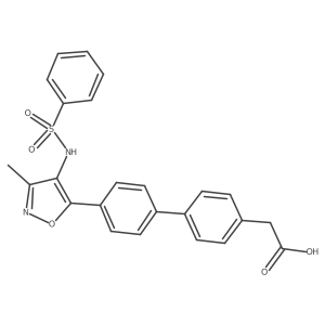 2-(4'-(3-Methyl-4-(phenylsulfonamido)isoxazol-5-yl)-[1,1'-biphenyl]-4-yl)acetic acid Structure