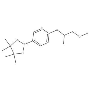 2-((1-Methoxypropan-2-yl)oxy)-5-(4,4,5,5-tetramethyl-1,3,2-dioxaborolan-2-yl)pyridine结构式