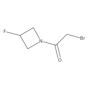 2-Bromo-1-(3-fluoroazetidin-1-yl)ethanone结构式