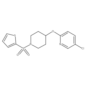 5-Chloro-2-((1-(thiophen-2-ylsulfonyl)piperidin-4-yl)oxy)pyridine结构式
