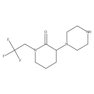 3-(Piperazin-1-yl)-1-(2,2,2-trifluoroethyl)piperidin-2-one结构式