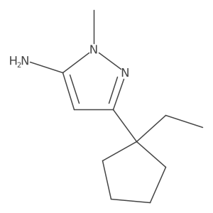 3-(1-Ethylcyclopentyl)-1-methyl-1H-pyrazol-5-amine结构式