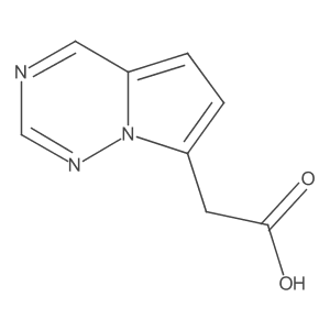 2-(Pyrrolo[2,1-f][1,2,4]triazin-7-yl)acetic acid结构式