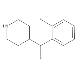 4-[Fluoro(2-fluorophenyl)methyl]piperidine结构式