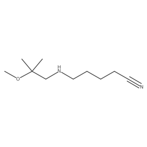 5-[(2-Methoxy-2-methylpropyl)amino]pentanenitrile结构式