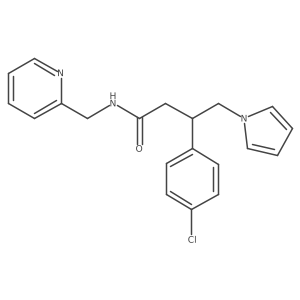 3-(4-chlorophenyl)-N-(pyridin-2-ylmethyl)-4-(1H-pyrrol-1-yl)butanamide Structure