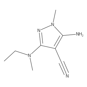 5-Amino-3-[ethyl(methyl)amino]-1-methyl-1H-pyrazole-4-carbonitrile Structure