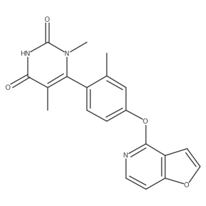 6-{4-[(furo[3,2-c]pyridin-4-yl)oxy]-2-methylphenyl}-1,5-dimethylpyrimidine-2,4(1H,3H)-dione Structure