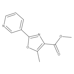 Methyl 5-Methyl-2-(3-pyridyl)oxazole-4-carboxylate结构式