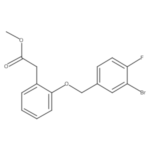 Methyl 2-(2-((3-bromo-4-fluorobenzyl)oxy)phenyl)acetate Structure