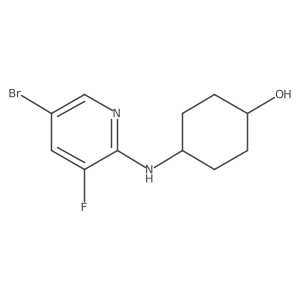 Cyclohexanol, 4-[(5-bromo-3-fluoro-2-pyridinyl)amino]-结构式