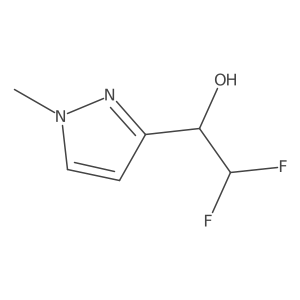 2,2-difluoro-1-(1-methyl-1H-pyrazol-3-yl)ethan-1-ol结构式