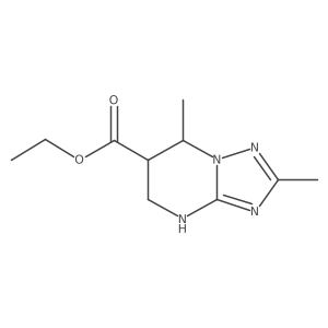 ethyl 2,7-dimethyl-4H,5H,6H,7H-[1,2,4]triazolo[1,5-a]pyrimidine-6-carboxylate结构式