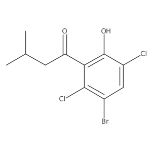 1-(3-Bromo-2,5-dichloro-6-hydroxyphenyl)-3-methylbutan-1-one Structure