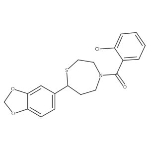(7-(Benzo[d][1,3]dioxol-5-yl)-1,4-thiazepan-4-yl)(2-chlorophenyl)methanone结构式