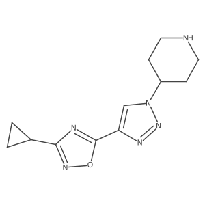 4-[4-(3-Cyclopropyl-1,2,4-oxadiazol-5-yl)-1,2,3-triazol-1-yl]piperidine结构式