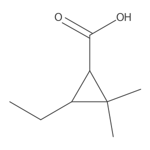 3-Ethyl-2,2-dimethylcyclopropane-1-carboxylic acid Structure
