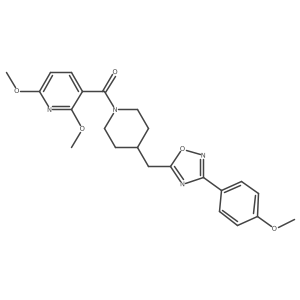 2,6-Dimethoxy-3-[(4-{[3-(4-methoxyphenyl)-1,2,4-oxadiazol-5-yl]methyl}piperidin-1-yl)carbonyl]pyridine结构式
