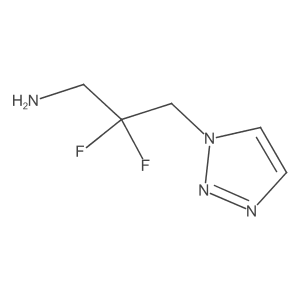 2,2-Difluoro-3-(1H-1,2,3-triazol-1-yl)propan-1-amine结构式