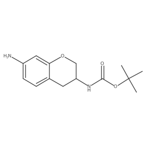 tert-butyl N-(7-amino-3,4-dihydro-2H-chromen-3-yl)carbamate结构式