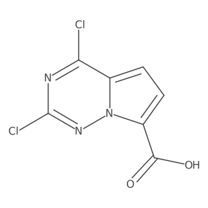 2,4-Dichloropyrrolo[2,1-f][1,2,4]triazine-7-carboxylic acid结构式