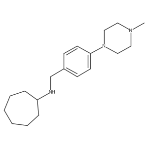 Cycloheptyl-[4-(4-methyl-piperazin-1-yl)-benzyl]-amine结构式