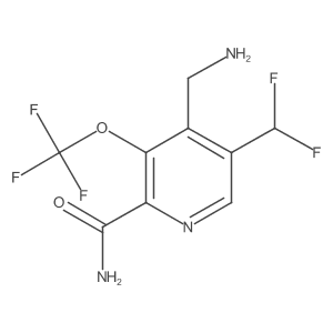 4-(Aminomethyl)-5-(difluoromethyl)-3-(trifluoromethoxy)picolinamide Structure
