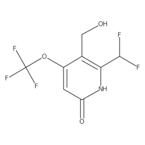 2-(Difluoromethyl)-6-hydroxy-4-(trifluoromethoxy)pyridine-3-methanol结构式