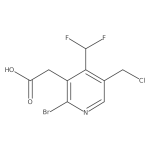 2-(2-Bromo-5-(chloromethyl)-4-(difluoromethyl)pyridin-3-yl)acetic acid结构式