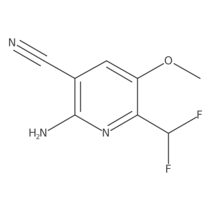 2-Amino-6-(difluoromethyl)-5-methoxynicotinonitrile结构式