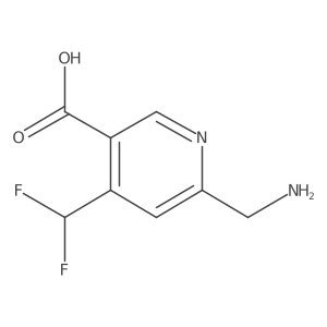 2-(Aminomethyl)-4-(difluoromethyl)pyridine-5-carboxylic acid结构式