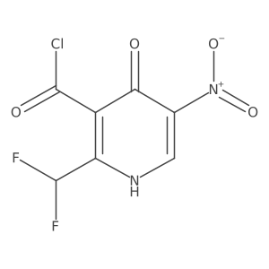 2-(Difluoromethyl)-4-hydroxy-5-nitropyridine-3-carbonyl chloride结构式