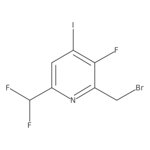 2-(Bromomethyl)-6-(difluoromethyl)-3-fluoro-4-iodopyridine Structure