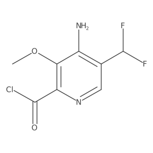 4-Amino-5-(difluoromethyl)-3-methoxypicolinoyl chloride结构式