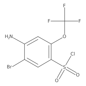4-Amino-5-bromo-2-(trifluoromethoxy)benzene-1-sulfonyl chloride结构式