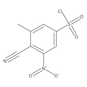 4-Cyano-3-methyl-5-nitrobenzenesulfonyl chloride结构式