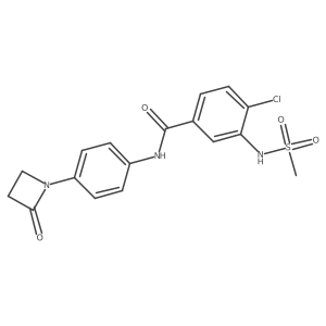 4-chloro-3-methanesulfonamido-N-[4-(2-oxoazetidin-1-yl)phenyl]benzamide Structure