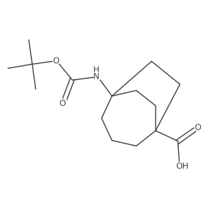 5-((Tert-butoxycarbonyl)amino)bicyclo[3.2.2]nonane-1-carboxylic acid Structure